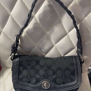 Coach Black Signature Shoulder Bag
